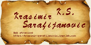 Krasimir Sarafijanović vizit kartica